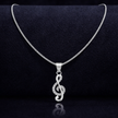 Treble Clef Pendant Necklace