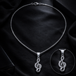 Treble Clef Pendant Necklace
