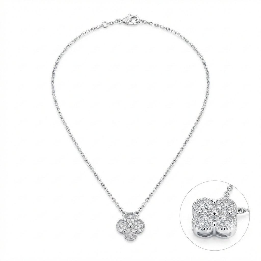 Floral Cluster Pendant Necklace