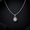 Flame Swirl Pendant Necklace