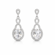 Elegant Oval Drop Stone Earrings