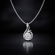 Flame Swirl Pendant Necklace