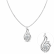 Flame Swirl Pendant Necklace