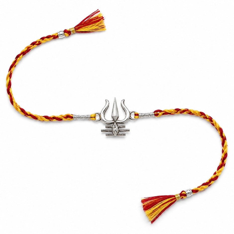Trishul Mahadev Silver Rakhi