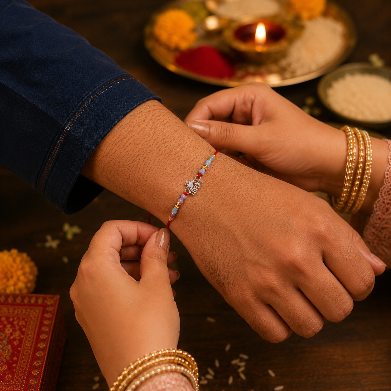 Biker Bhai Silver Rakhi