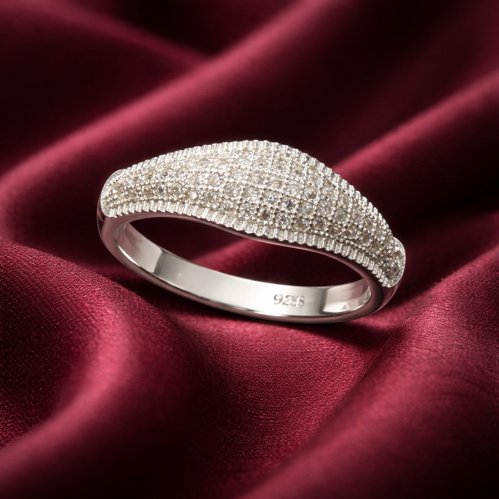 Pave Dome Statement Band Ring