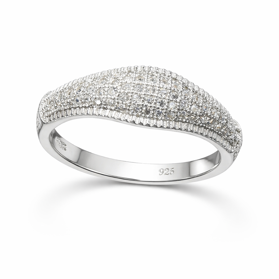 Pave Dome Statement Band Ring