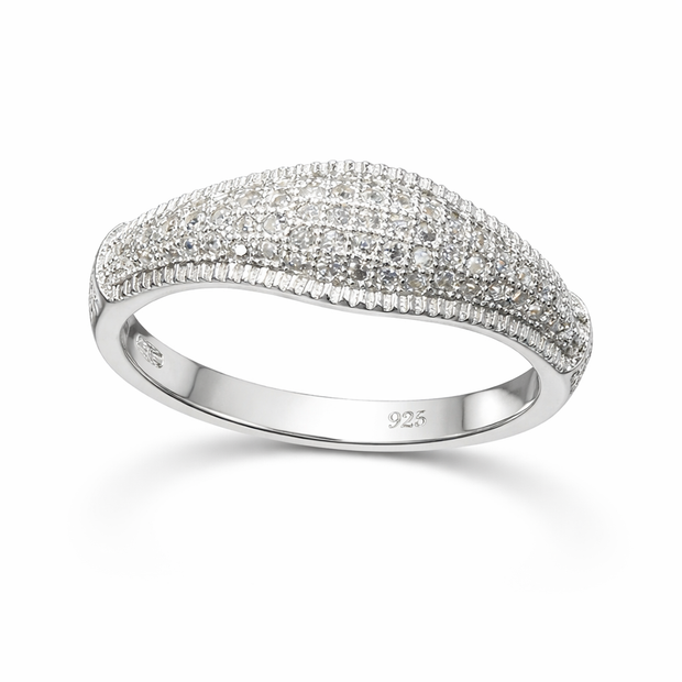 Pave Dome Statement Band Ring