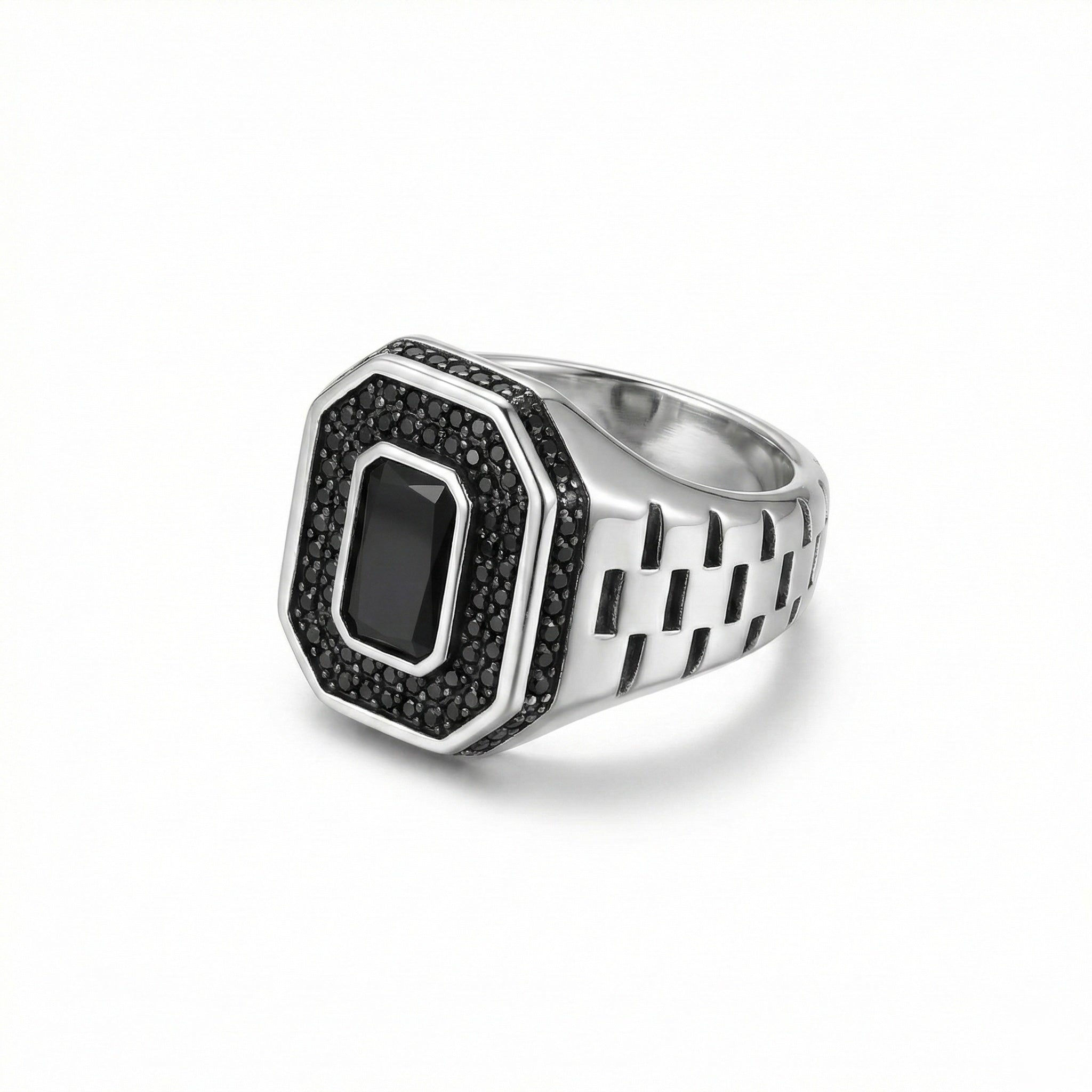 Onyx Pave Signet Ring