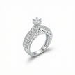 Adjustable Pavé Solitaire Statement Ring