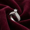Adjustable Pavé Solitaire Statement Ring