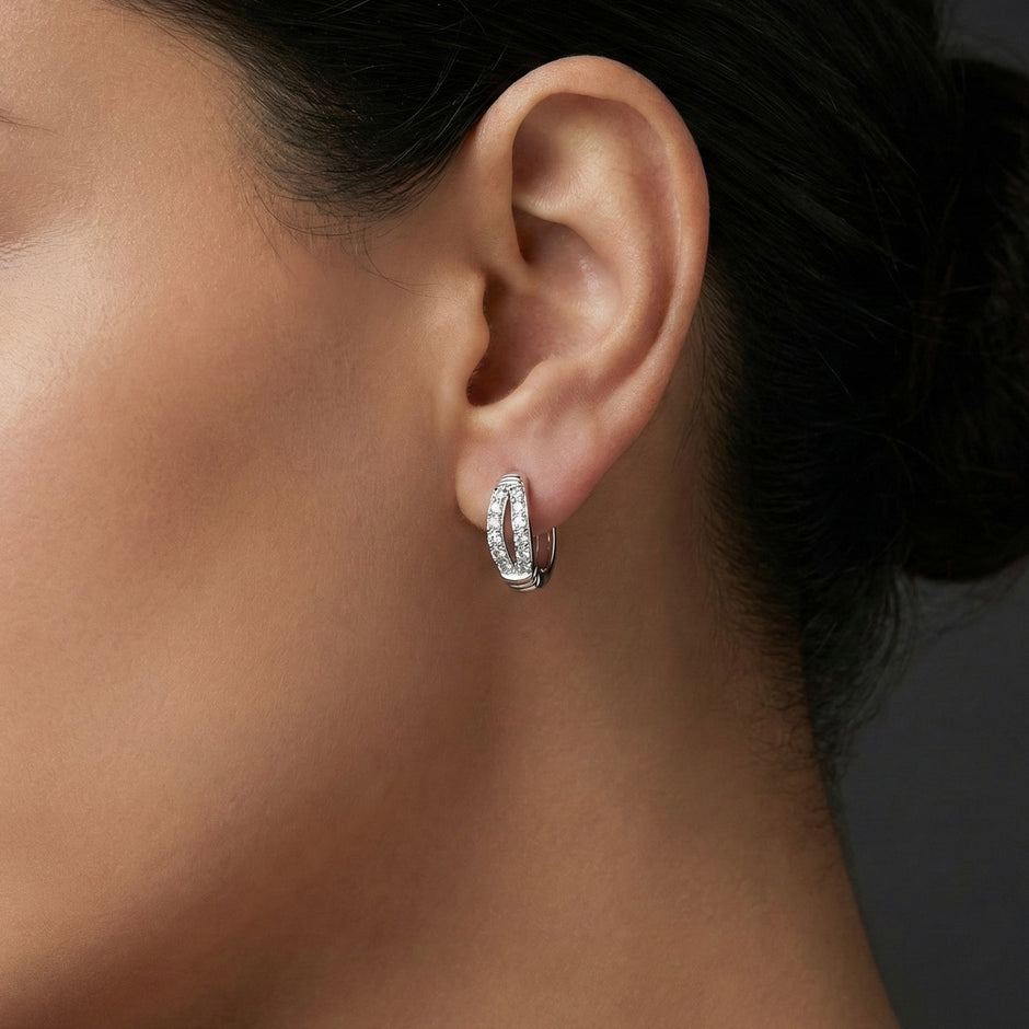 CZ Hoop Earrings