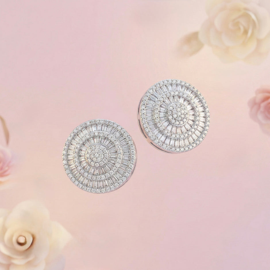 Luxury Circular Stud Earrings