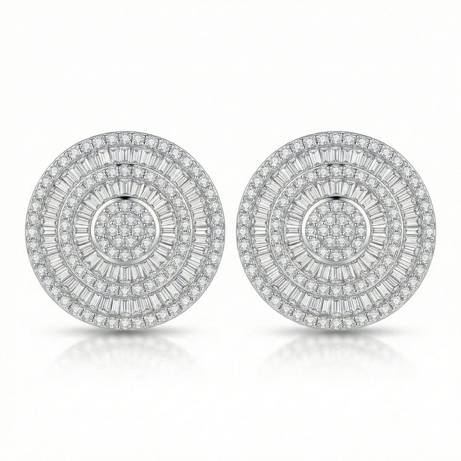 Luxury Circular Stud Earrings