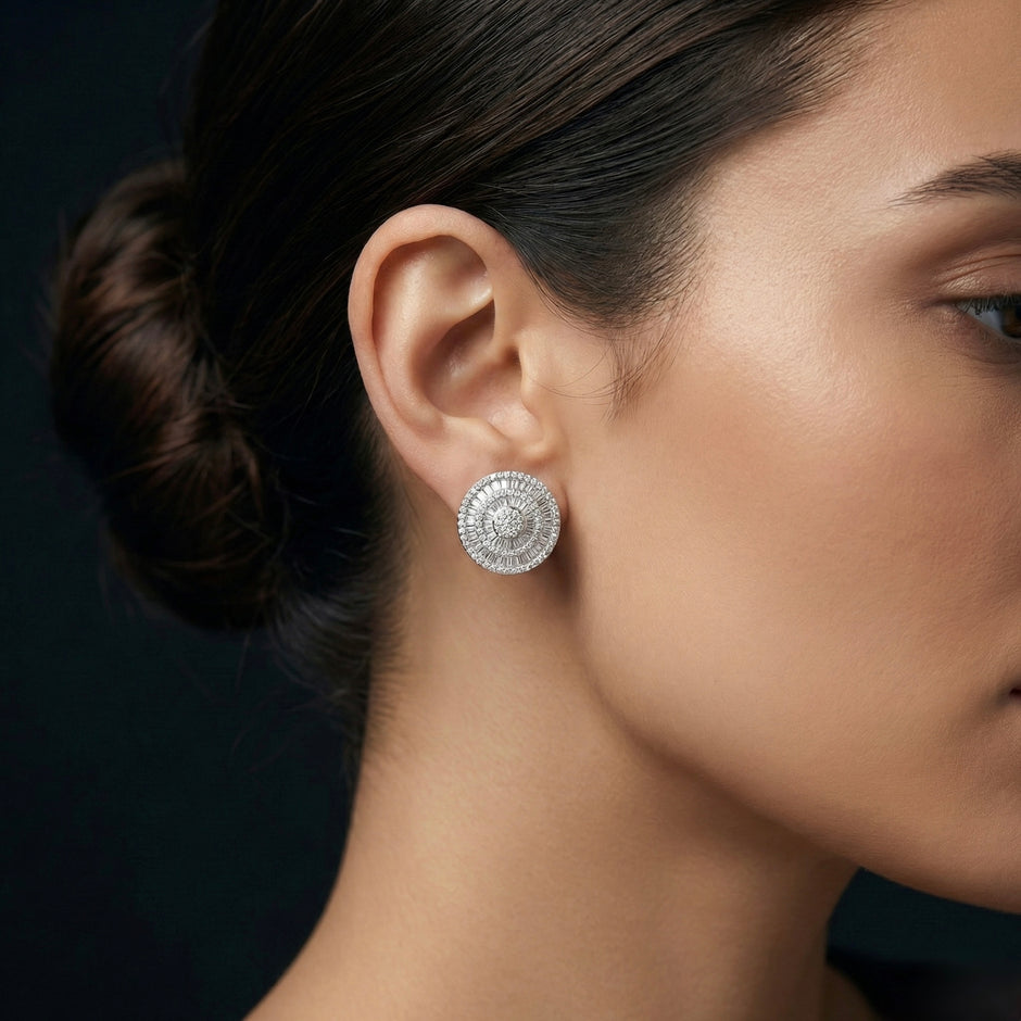 Luxury Circular Stud Earrings