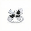 Butterfly Design Dual Tone Stone Ring