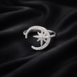 Celestial Moon Star Open Ring