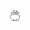 Adjustable Floral Halo Statement Ring