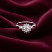 Adjustable Floral Halo Statement Ring