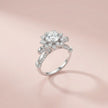 Adjustable Floral Halo Statement Ring