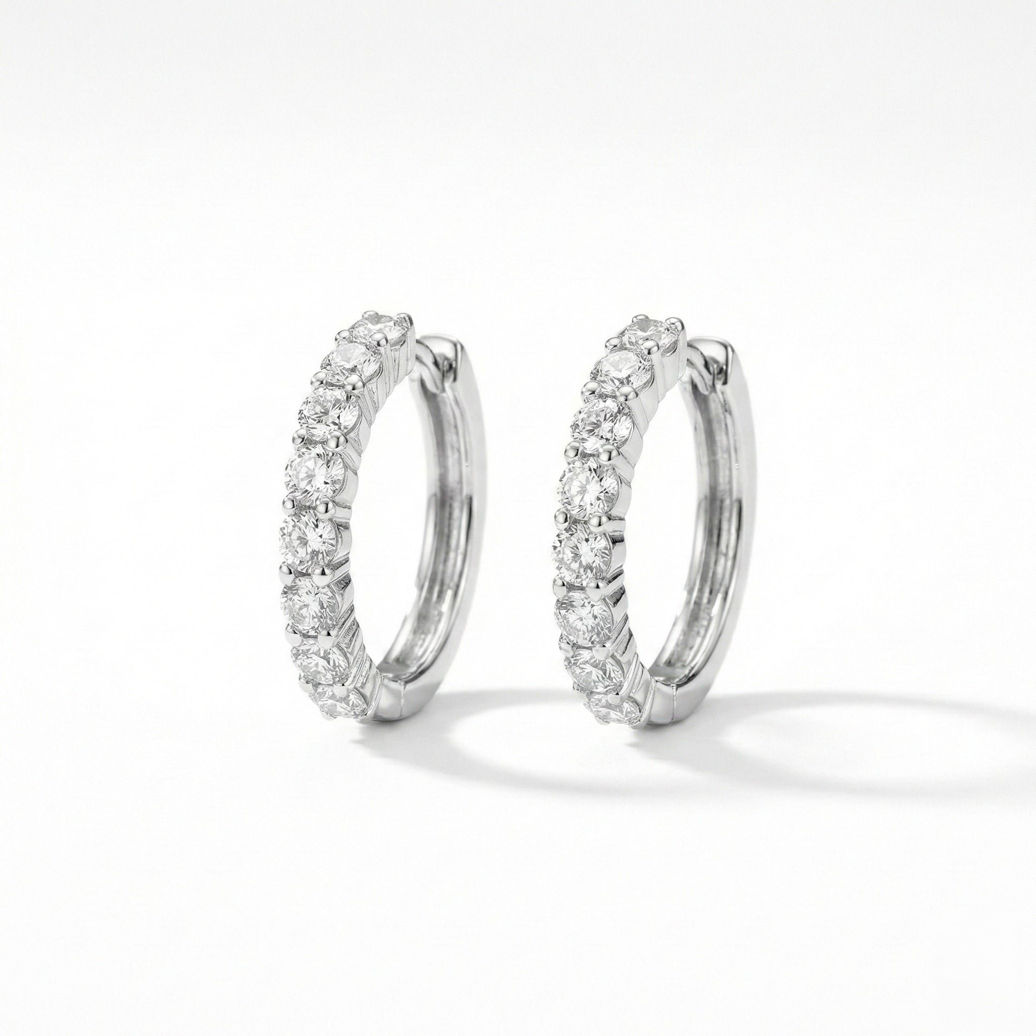 Diamond Look Hoop Earrings