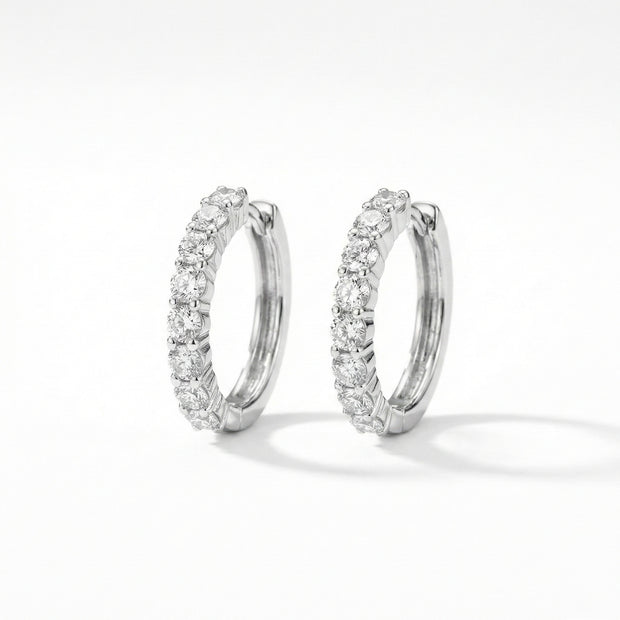 Diamond Look Hoop Earrings