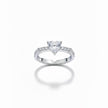 Heart Cut Solitaire Pavé Band Ring