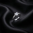 Heart Cut Solitaire Pavé Band Ring