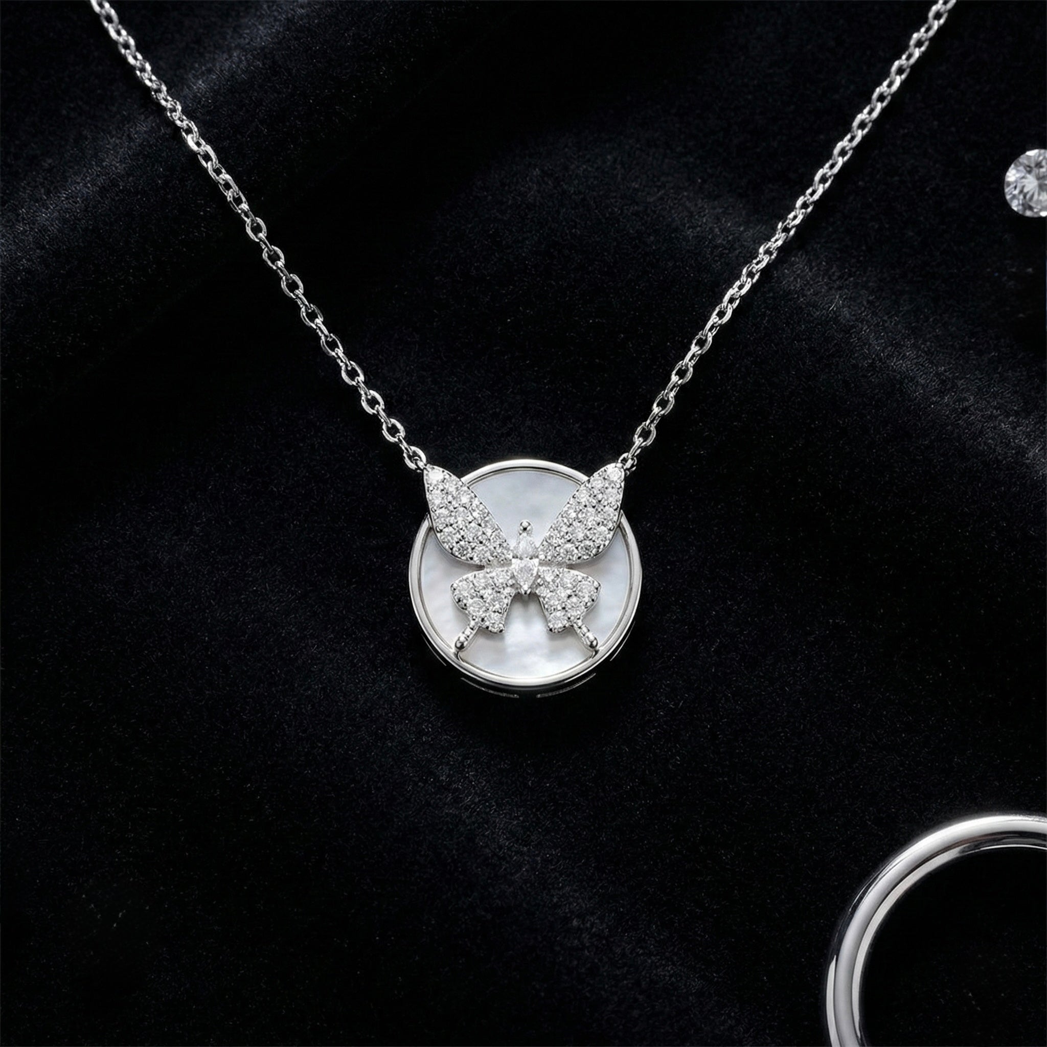 Butterfly Design Pendant Necklace