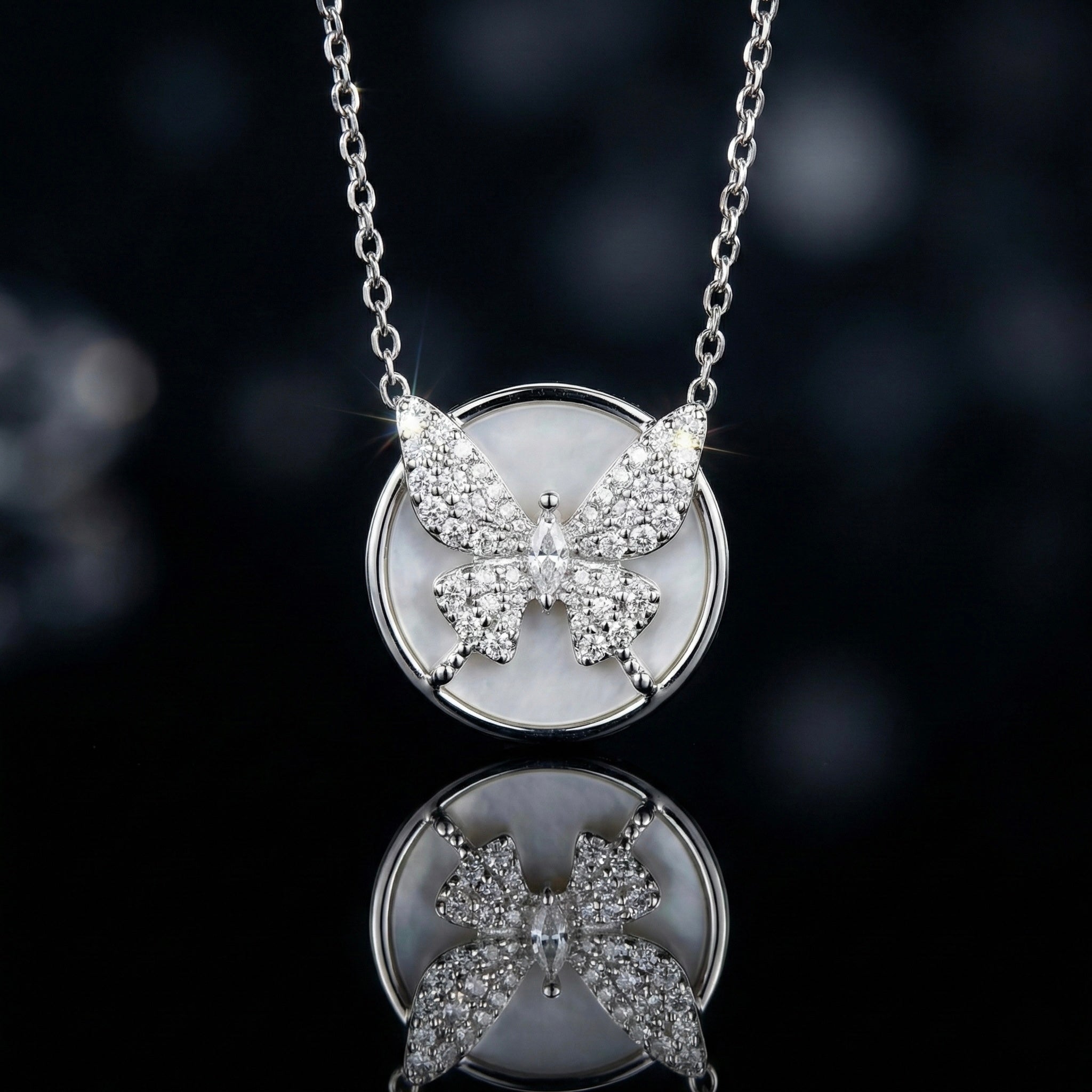 Butterfly Design Pendant Necklace