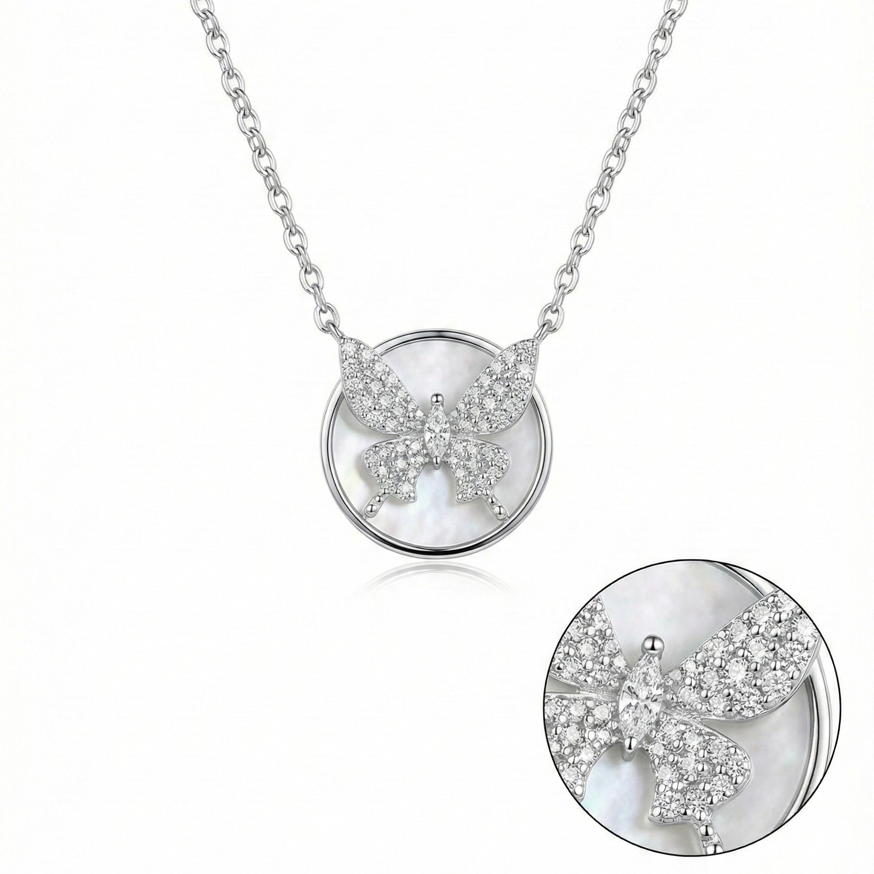 Butterfly Design Pendant Necklace
