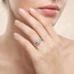 Round Solitaire Split Band Ring