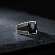 Grecian Onyx Square Signet Ring
