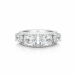 Adjustable Oval Five Stone Silver Ring