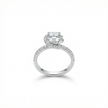 Adjustable Twisted Halo Solitaire Ring