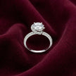 Adjustable Twisted Halo Solitaire Ring