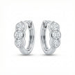 Three Stone Hoop Earrings