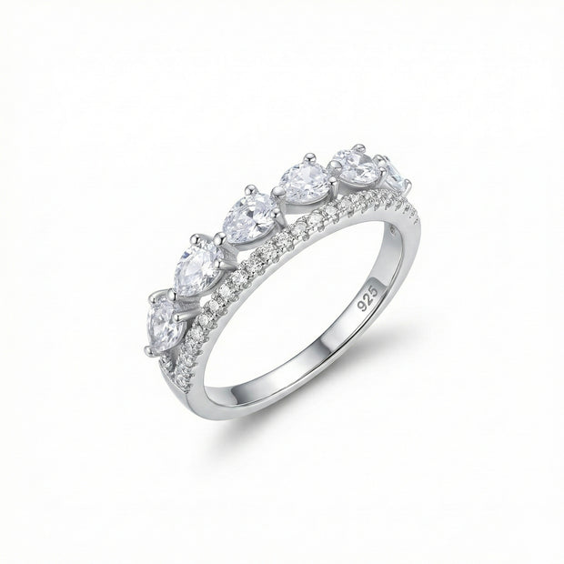 Marquise Cluster Pavé Band Ring