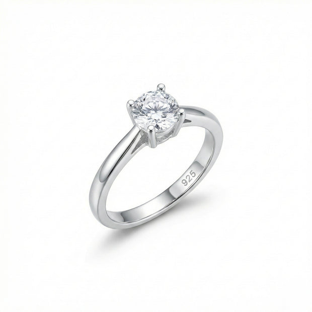 Classic Round Solitaire Engagement Ring