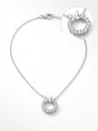 Butterfly Circle Pendant Necklace