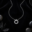 Butterfly Circle Pendant Necklace