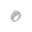 Adjustable Baguette Halo Statement Ring