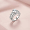 Adjustable Baguette Halo Statement Ring
