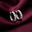 Elegant CZ Hoop Earrings