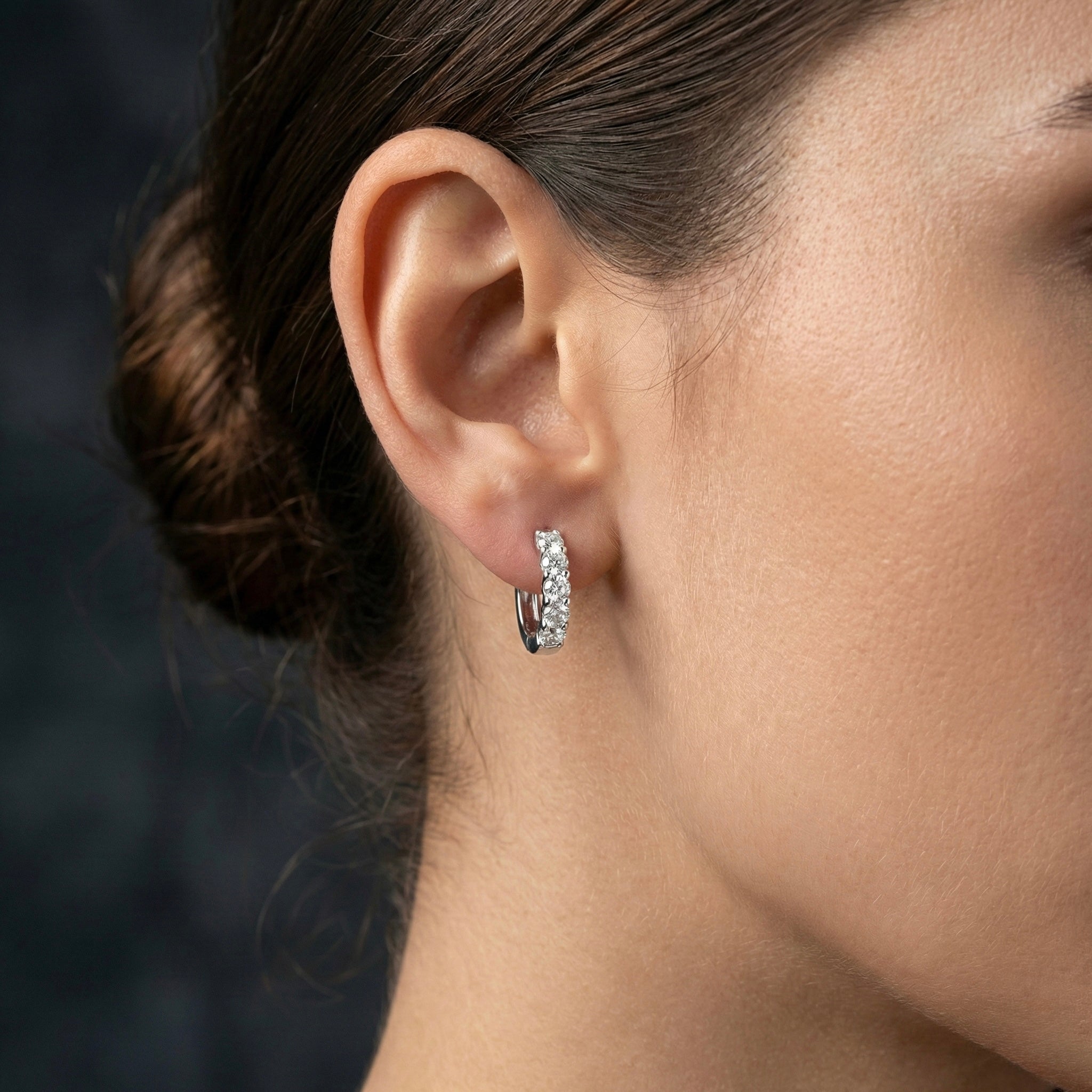 Elegant CZ Hoop Earrings