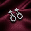 Bow Floral Drop Earrings
