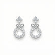 Bow Floral Drop Earrings