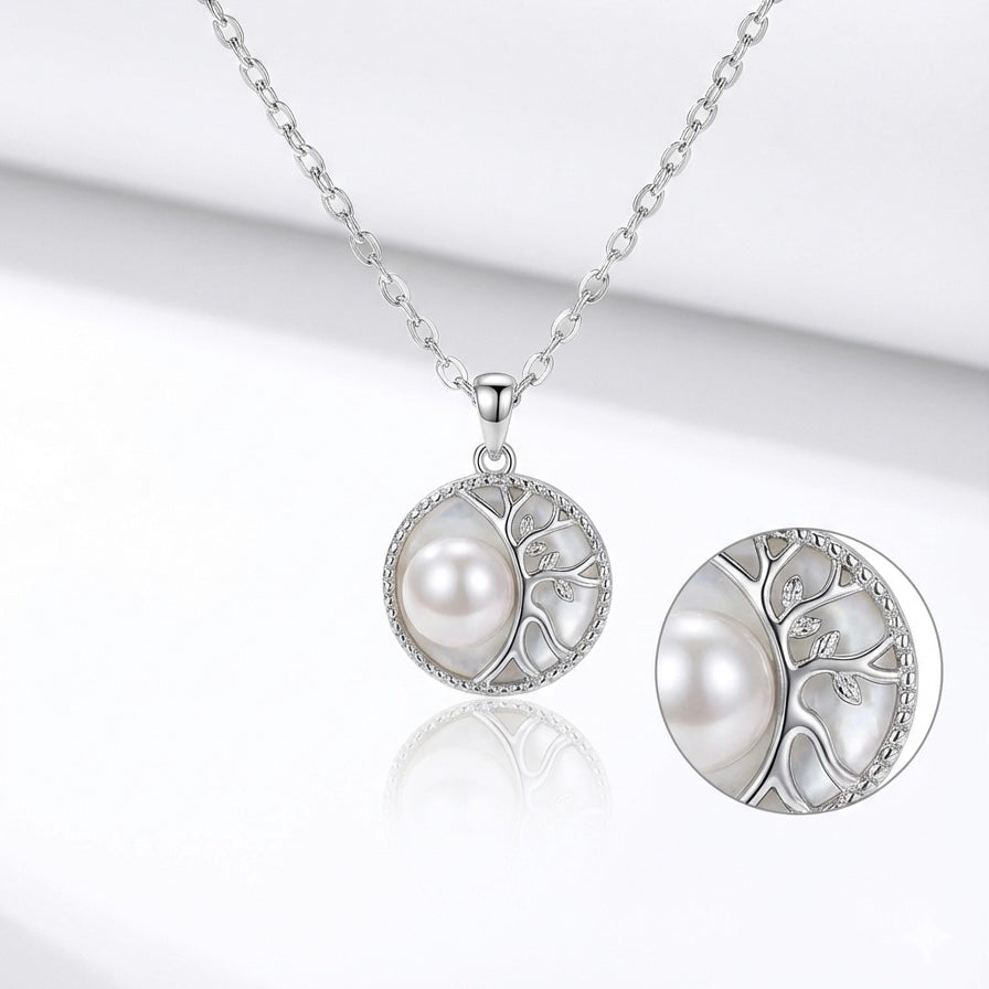 Tree of Life Pearl Pendant Necklace