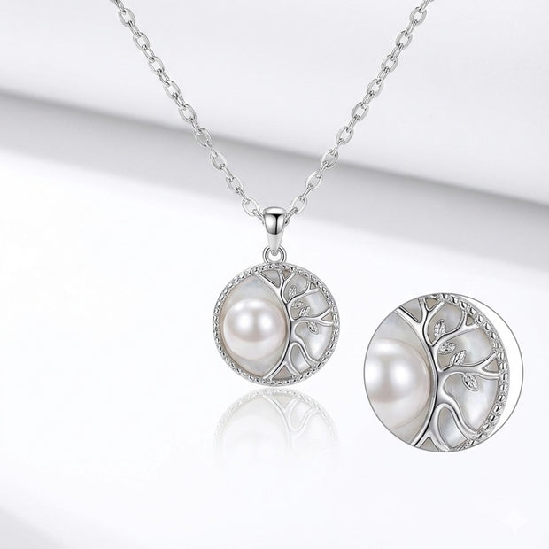 Tree of Life Pearl Pendant Necklace