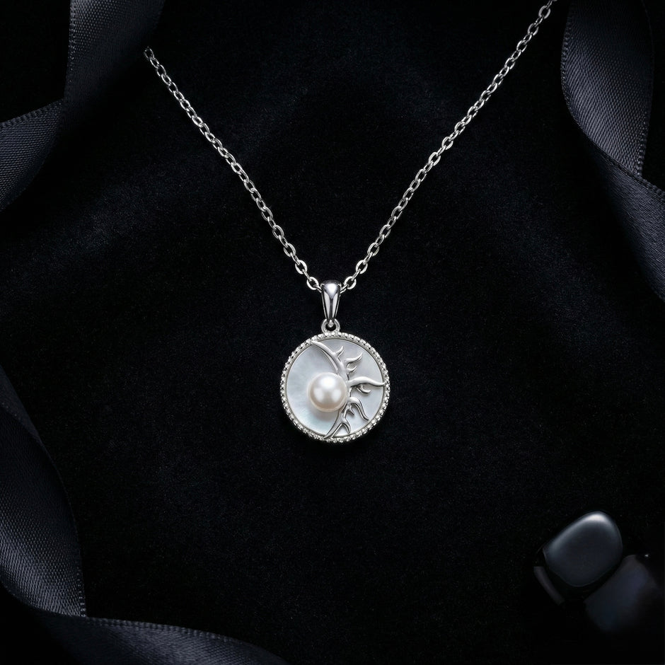 Tree of Life Pearl Pendant Necklace